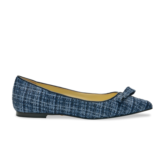 Natalie in Midnight Navy & Metallic Fleck