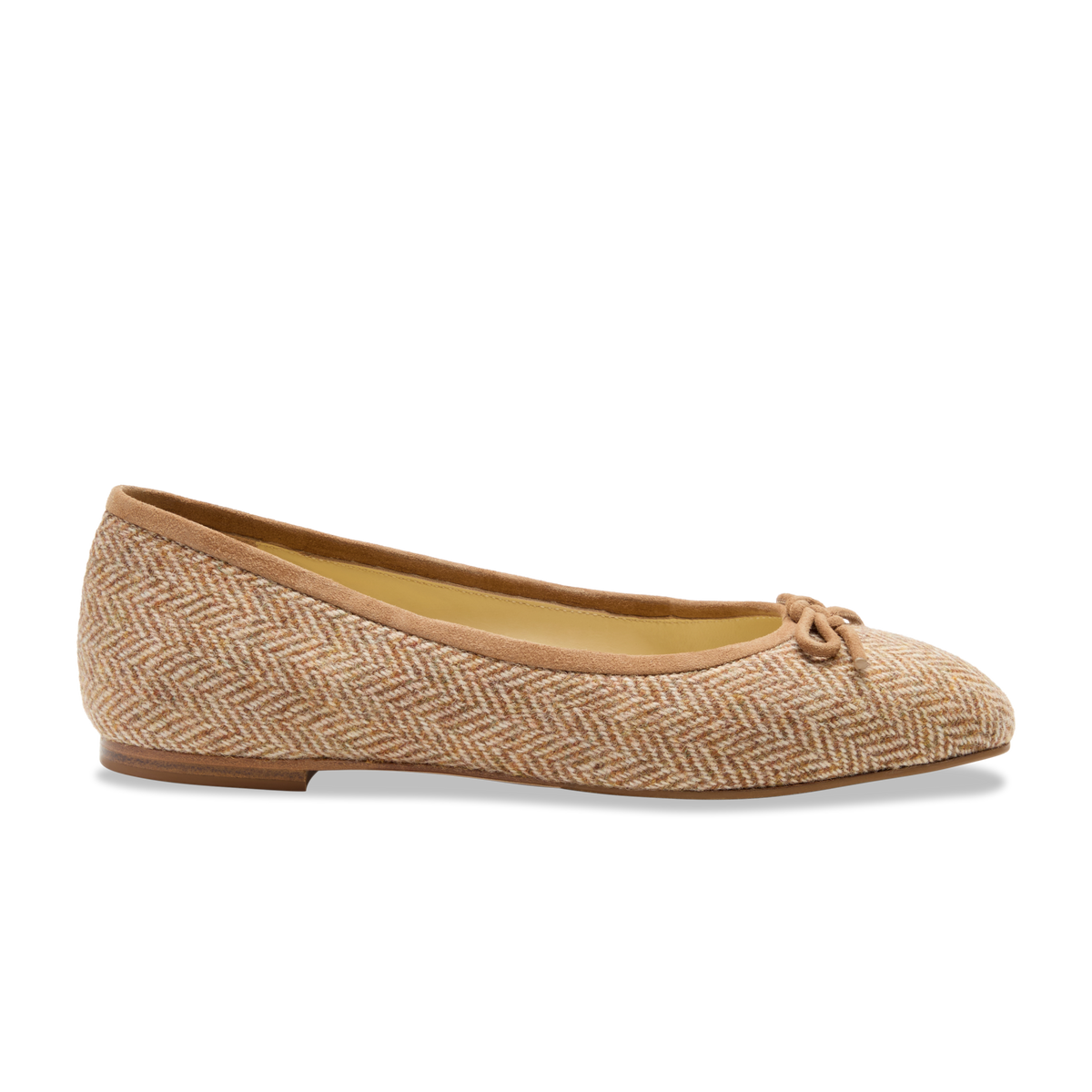 Perfect Ballet Flat in Light Mocha Wool