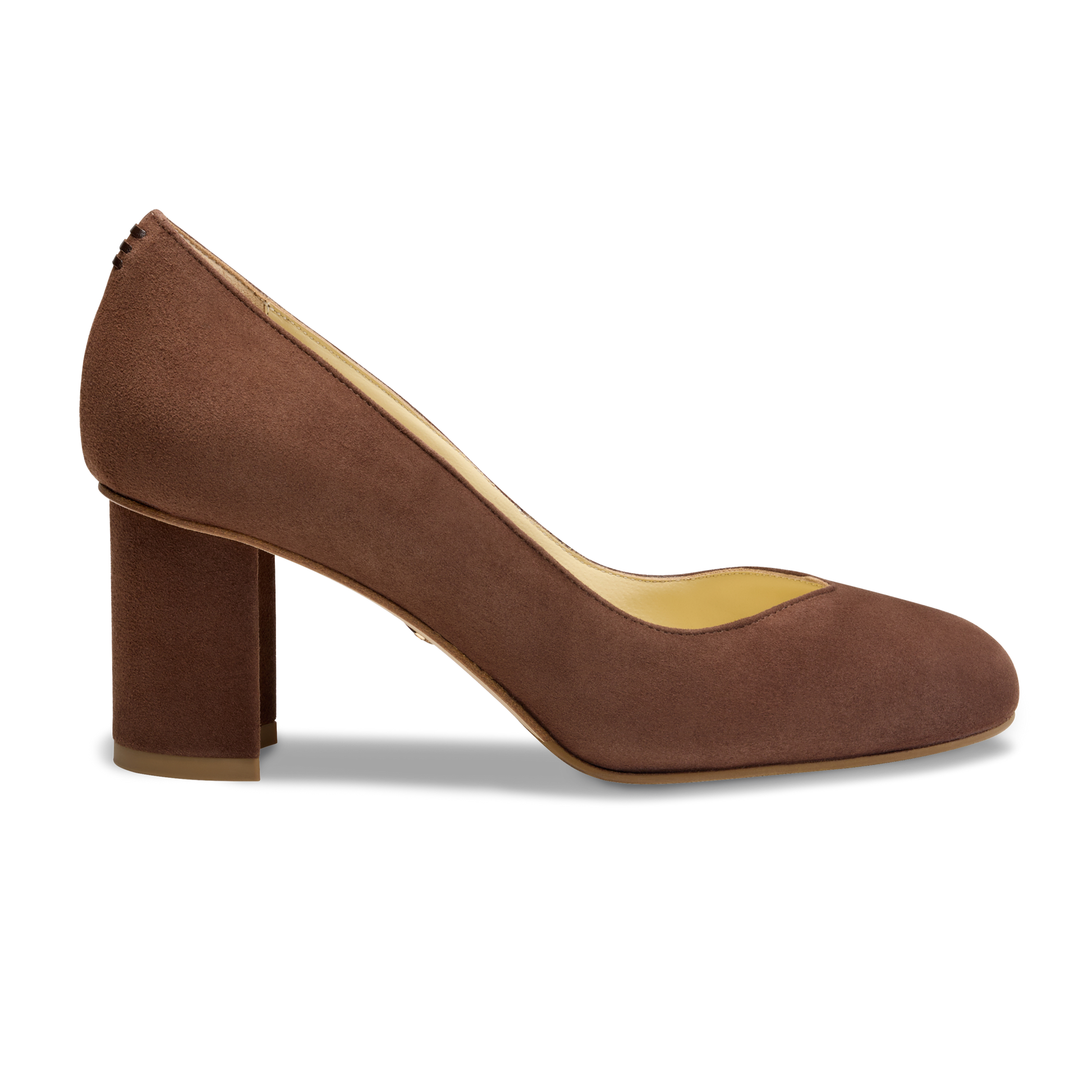 Perfect Round Toe Pump 70 in Espresso Suede