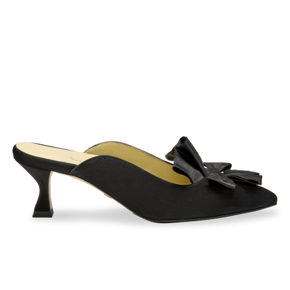 Perfect Abigail Kitten Mule 50 in Black Suede