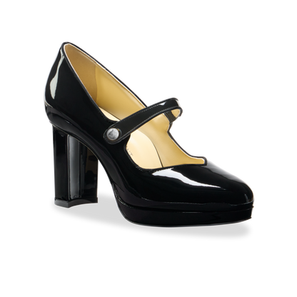 Perfect Mary Jane Platform 85 in Black Patent