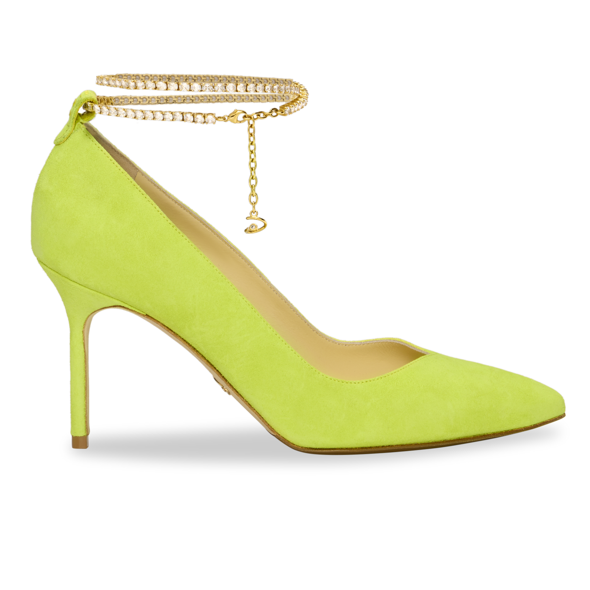 Perfect Shiffon Pump 85 in Optic Yellow Suede