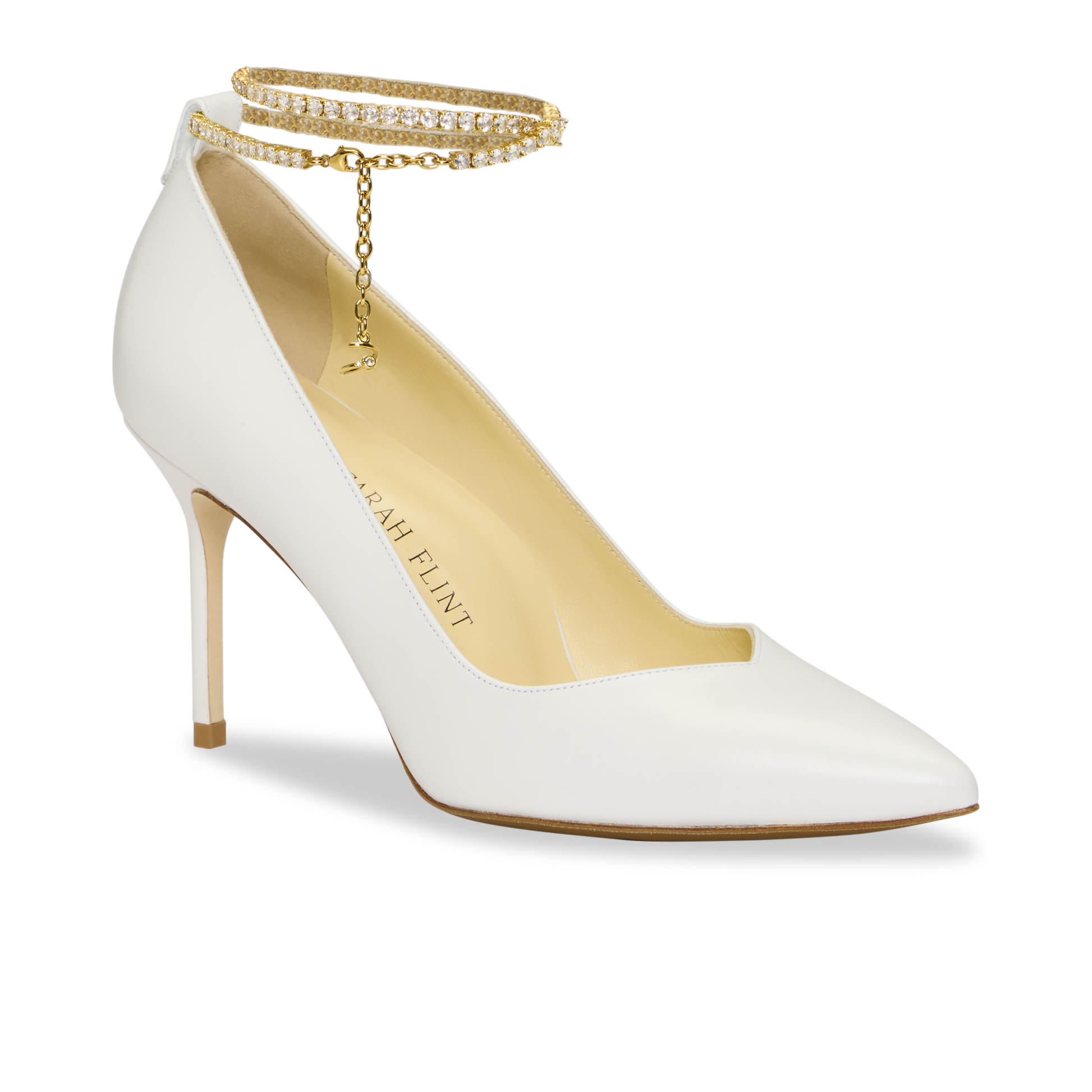 Perfect Shiffon Pump 85 in White Calf