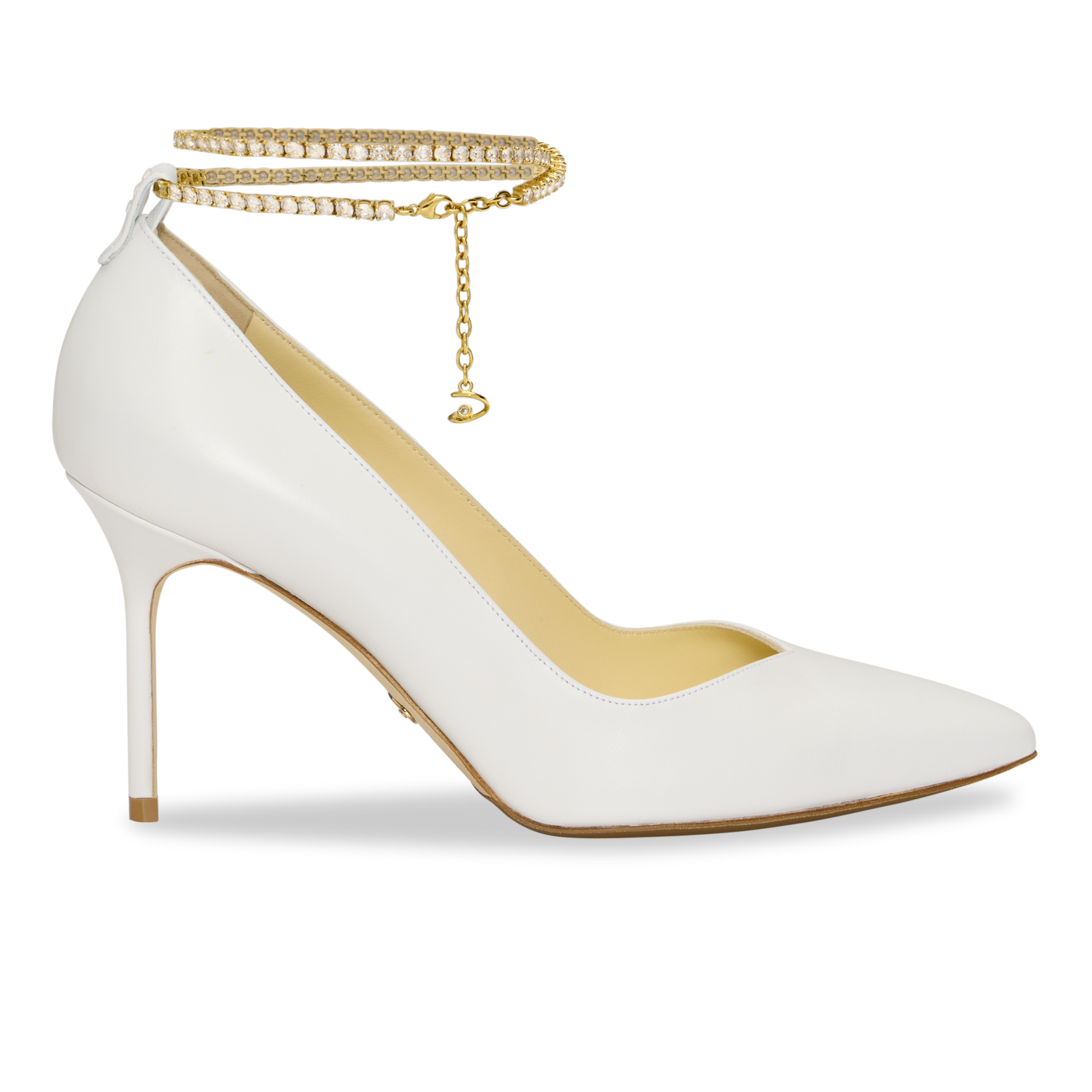 Perfect Shiffon Pump 85 in White Calf