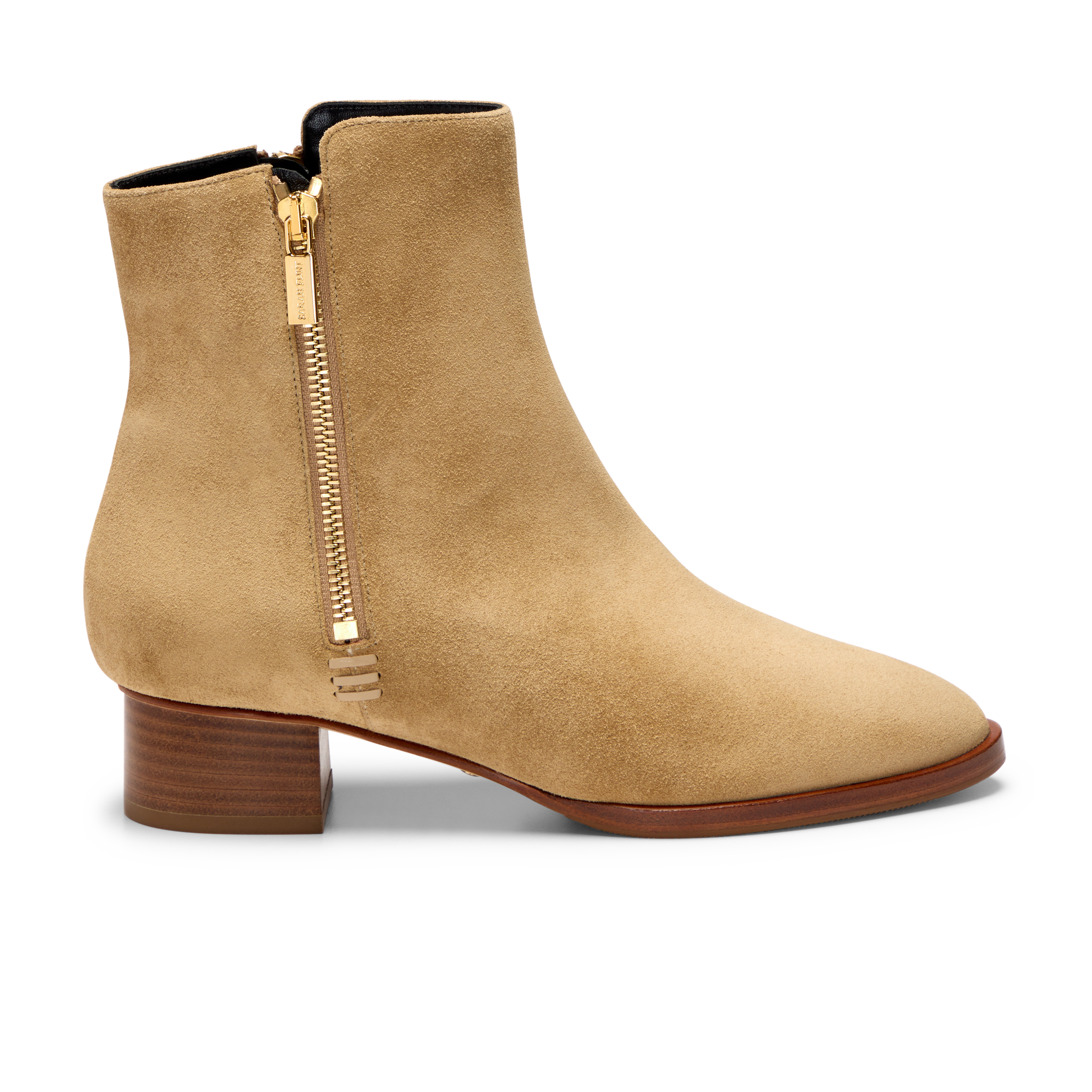 Perfect Zip Bootie 30 in Camel Crosta