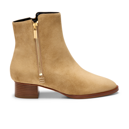 Perfect Zip Bootie 30 in Camel Crosta