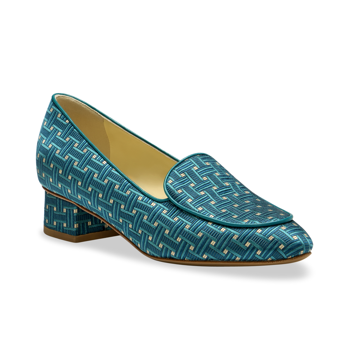 Rosie in Teal Deco Jacquard
