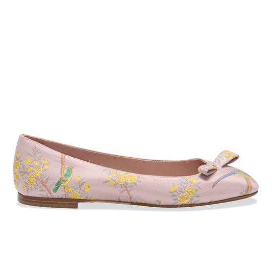 Sarah Flint X Gracie Natalie Ballerina in Pink Holts Garden Jacquard