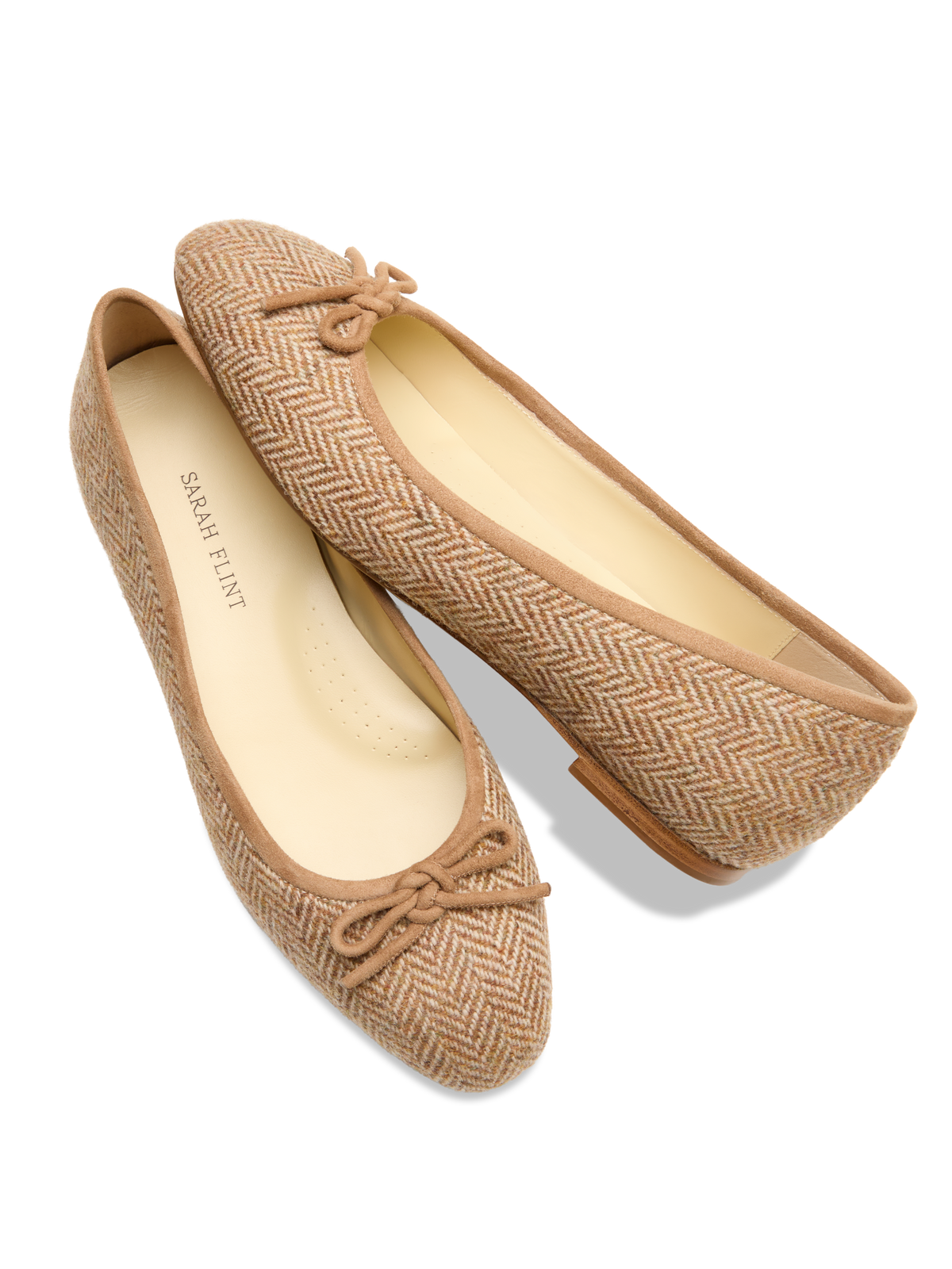 Perfect Ballet Flat in Light Mocha Wool