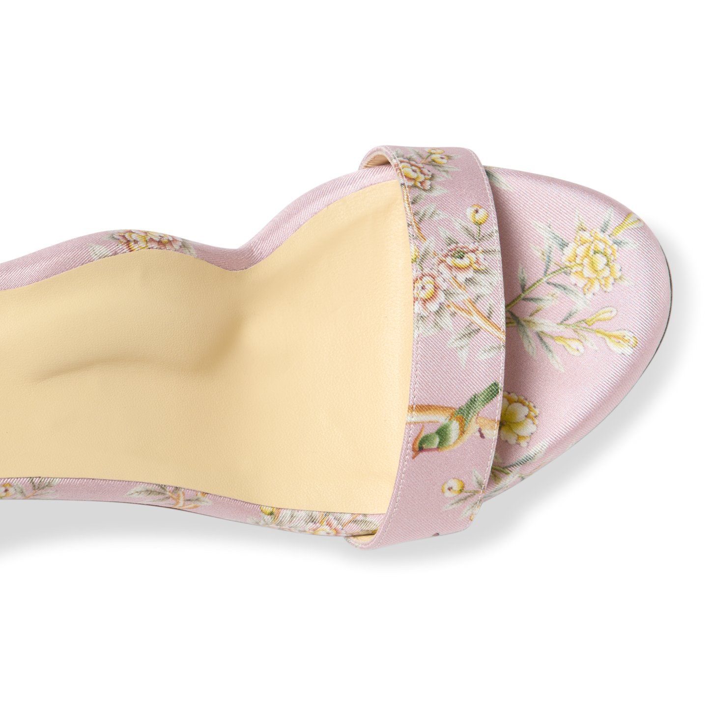 Sarah Flint X Gracie Perfect Block Sandal 60 in Pink Holts Garden Silk