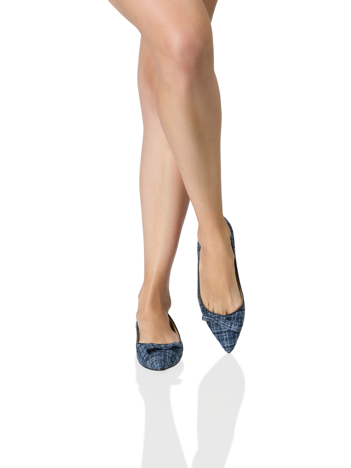 Natalie in Midnight Navy & Metallic Fleck