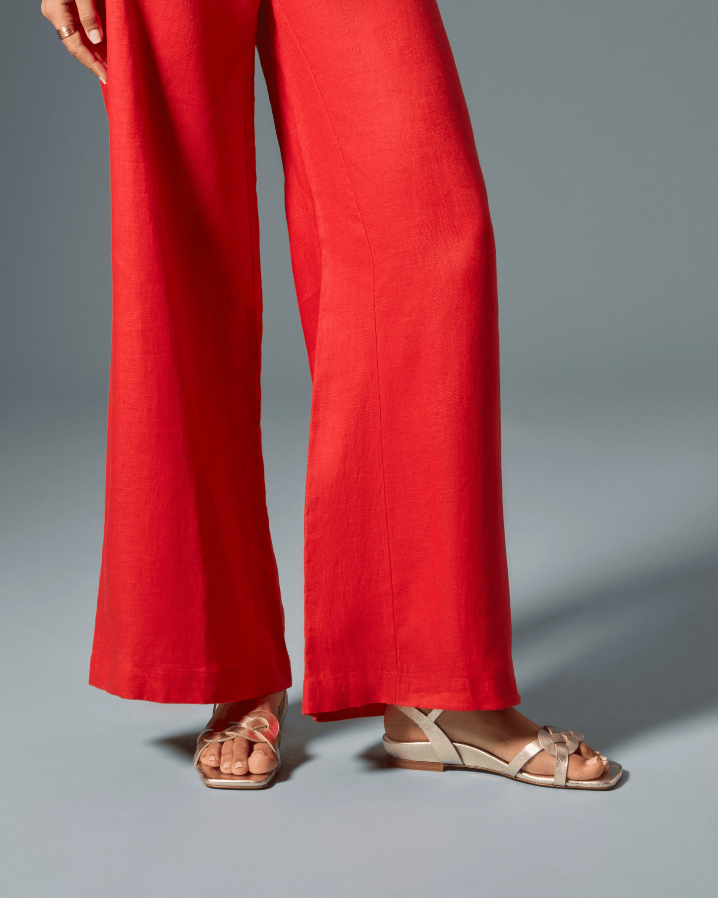 Perfect Dawn Sandal in Gold Textured Saffiano