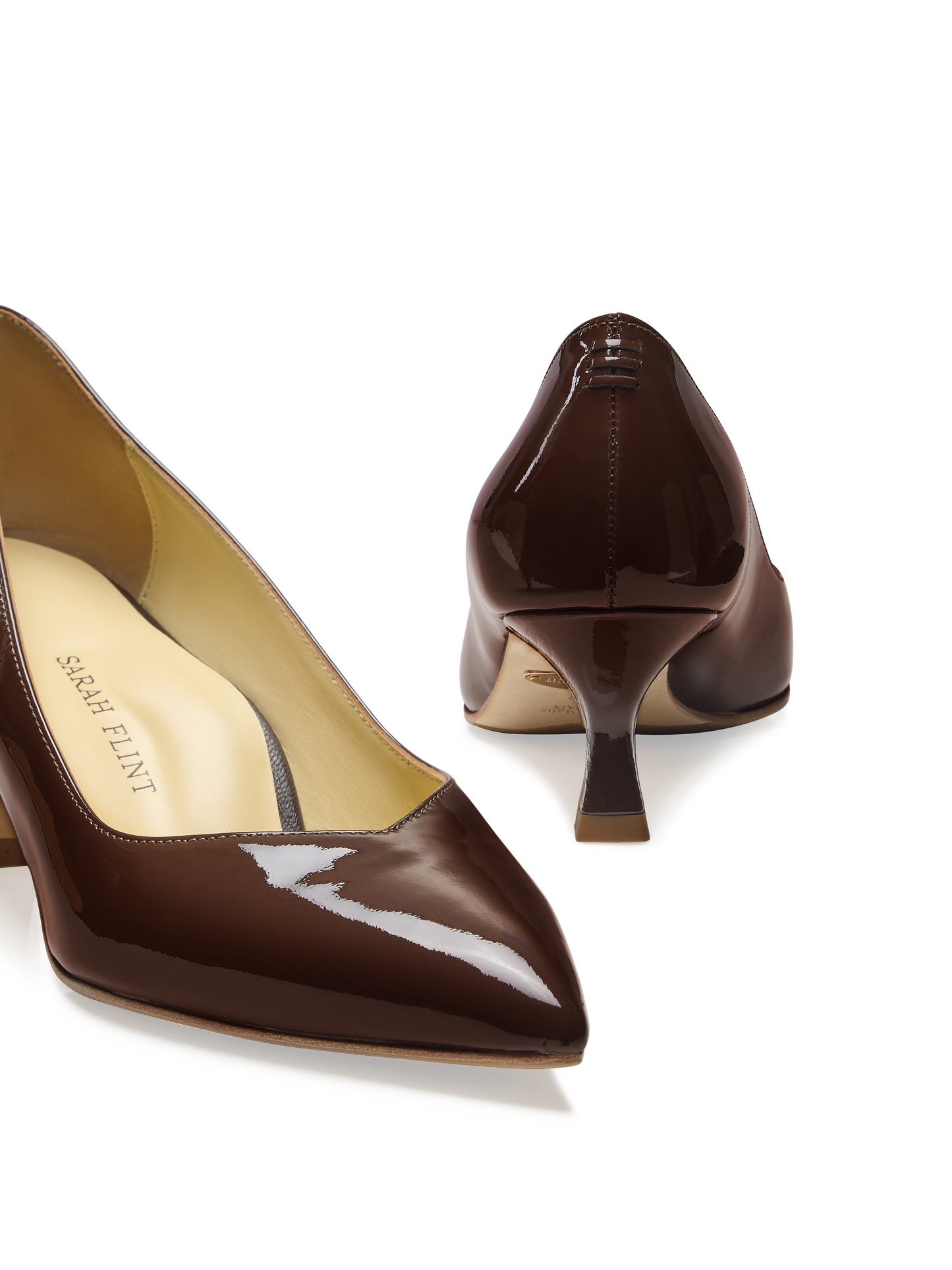 Perfect Kitten Pump 50 in Deep Mocha Patent