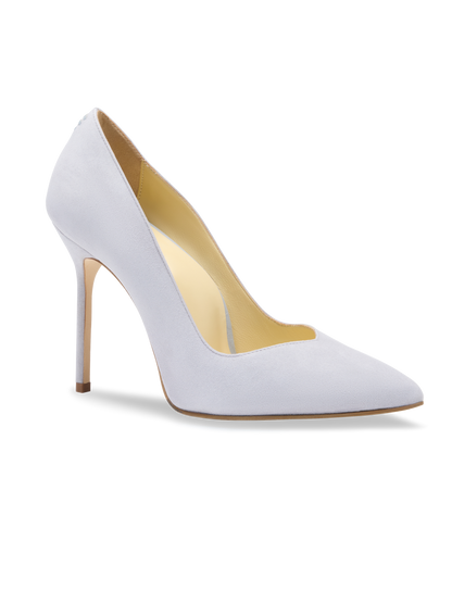 Perfect Pump 100 in Misty Gray Suede