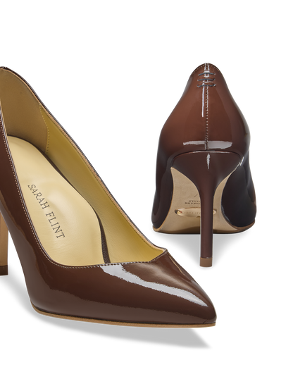 Perfect Pump 85 in Deep Mocha Patent