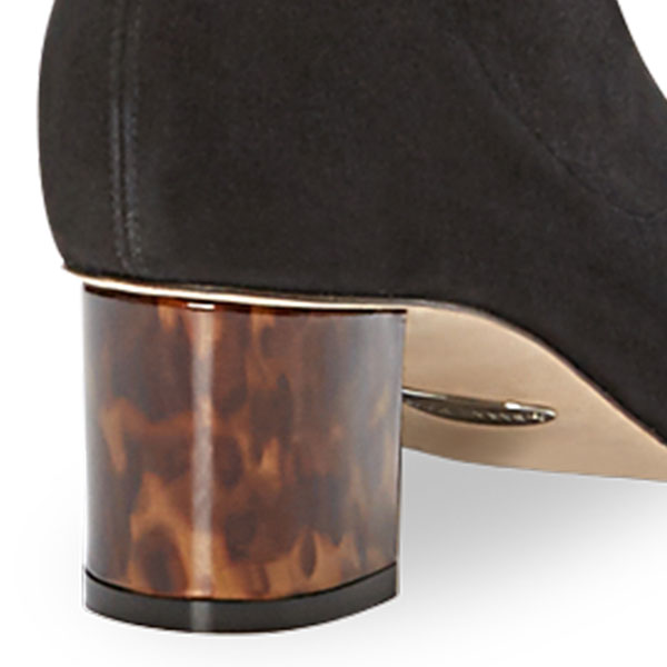 Sarah flint inset block heel shoe detail