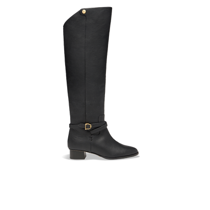 Sarah Flint X Mary Orton Perfect Tall Riding Boot in Black Vachetta