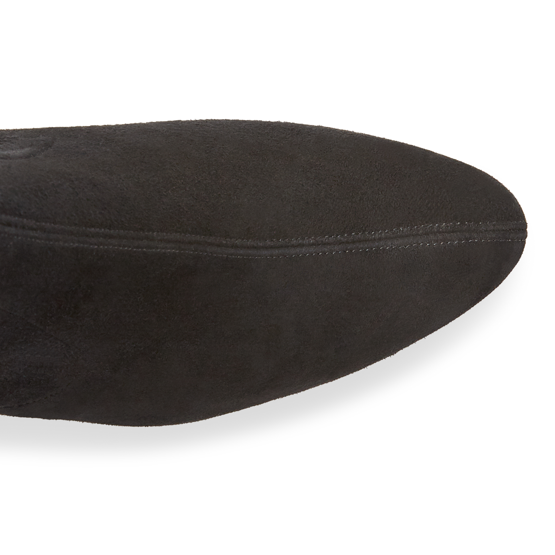 Alexandra 50 in Black Stretch Suede Knee High 30mm Boot