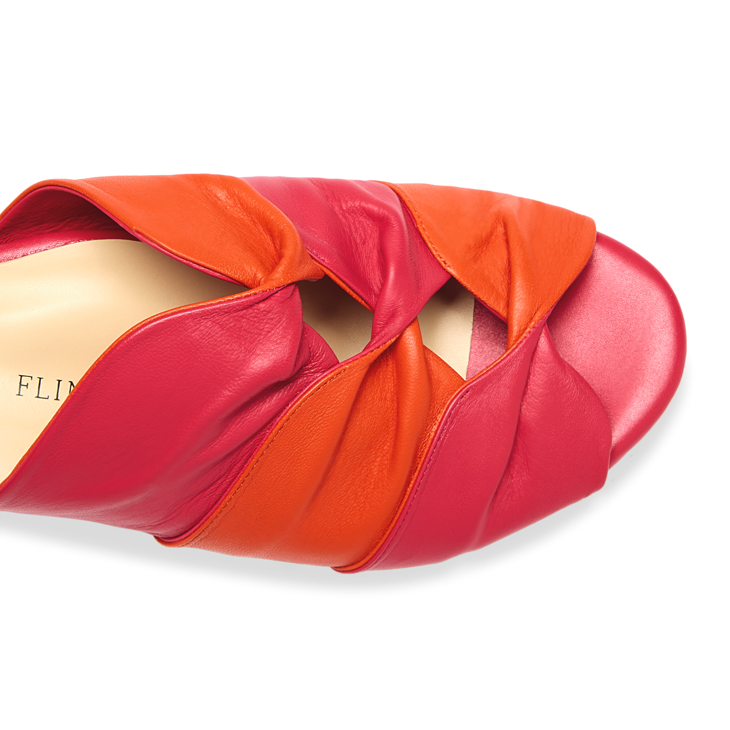 Perfect Arabesque Wedge 50 in Positano Pink Nappa & Woven Wedge