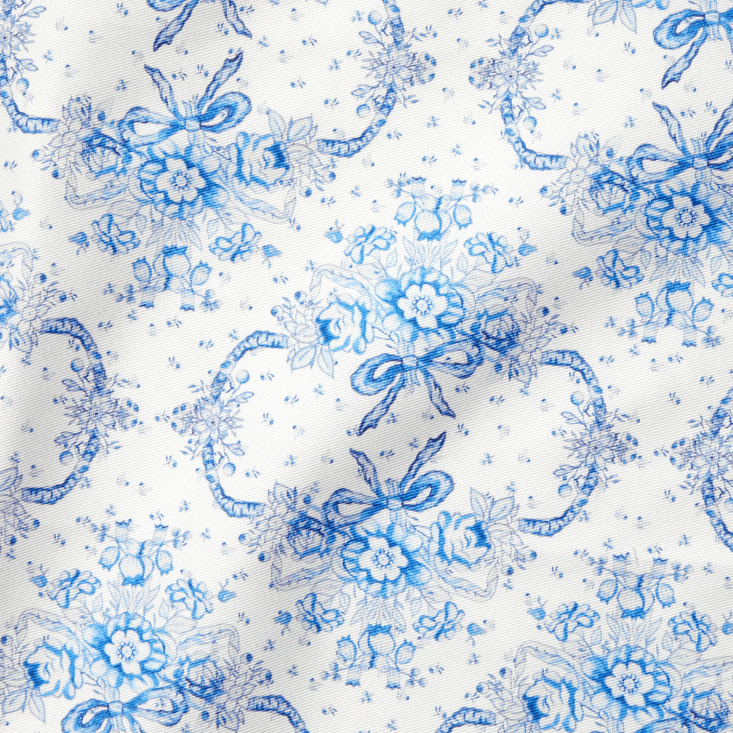 Table Runner Sarah Flint x Maman Blue And White Cotton