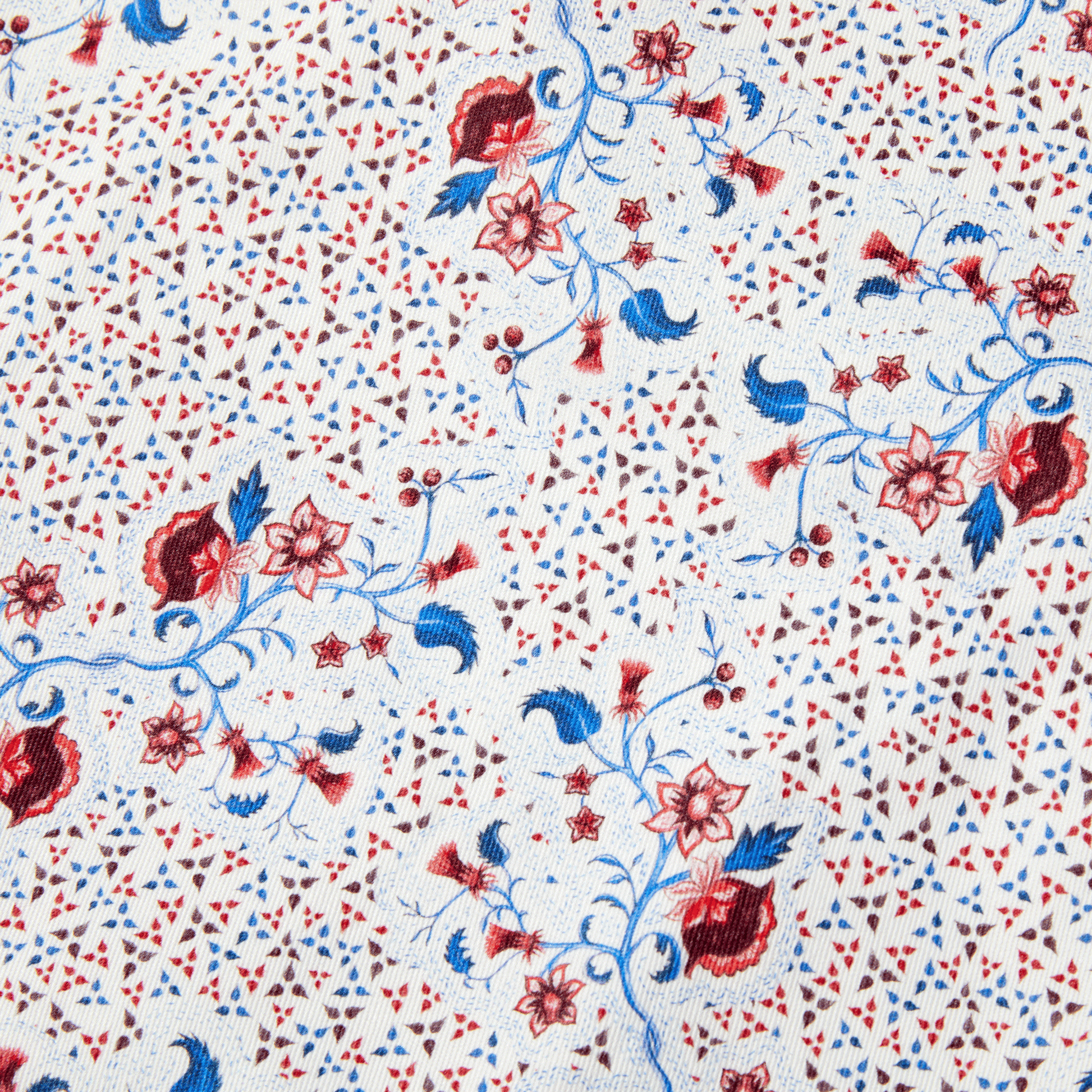 Table Runner in Burgundy Floral Cotton