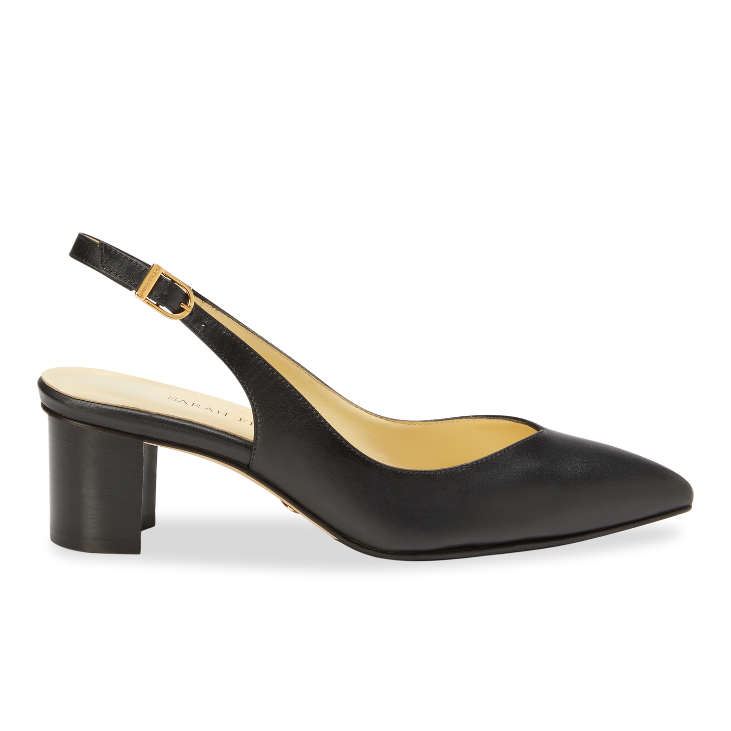 50mm Italian Made Emma Slingback Pump in Black Calf