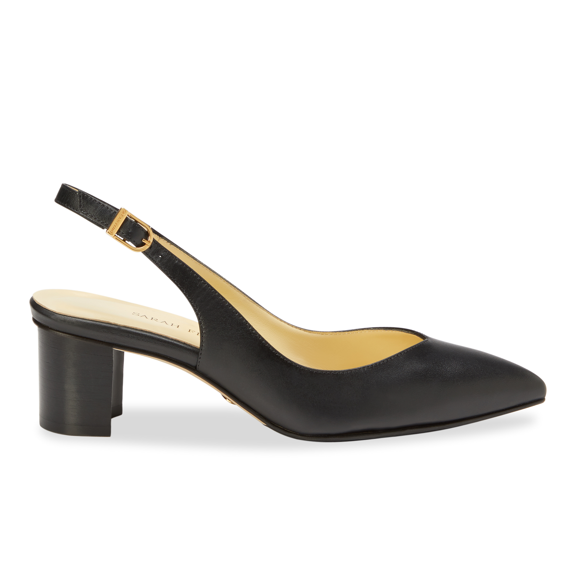 50mm Italian Made Emma Slingback Pump in Black Calf