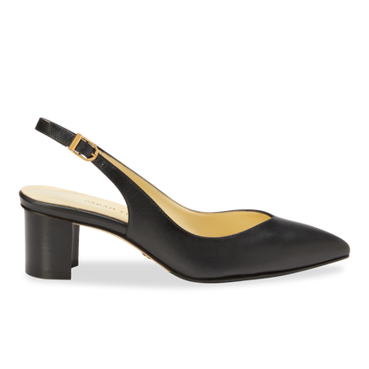 50mm Italian Made Emma Slingback Pump in Black Calf