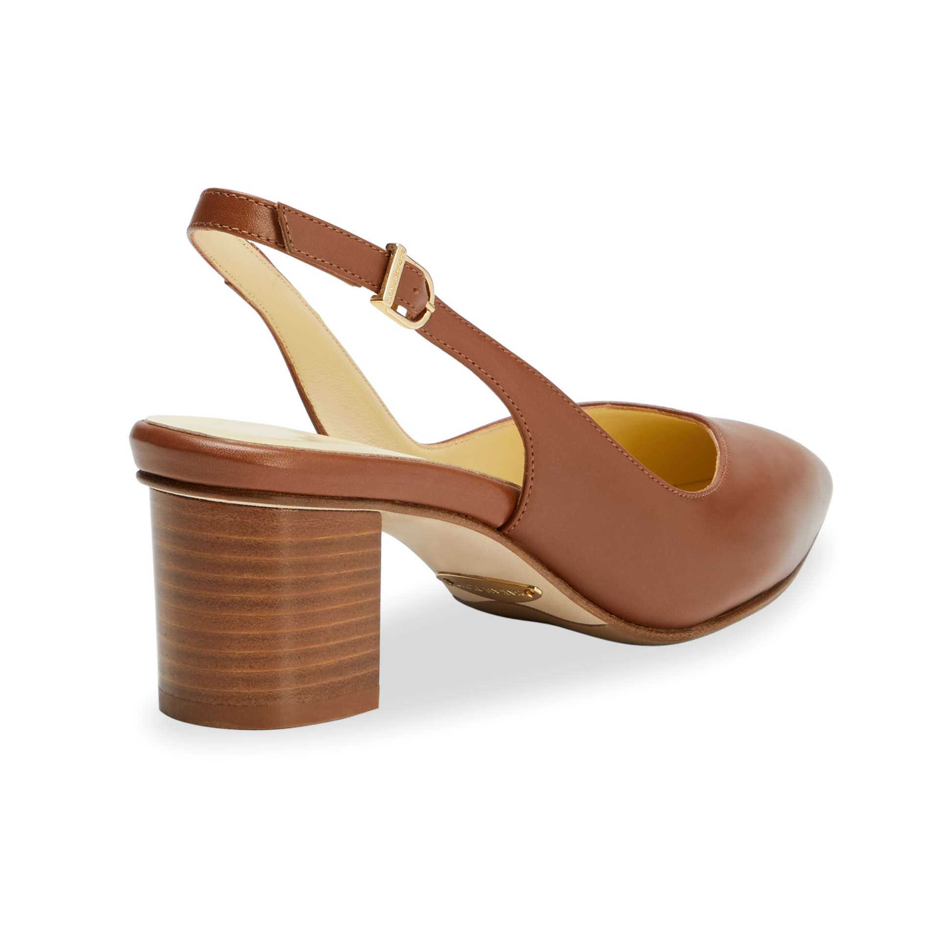 50mm Italian Made Emma Slingback Pump in Cognac Calf