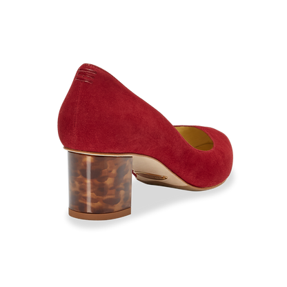 50mm Italian Made Pointed Toe Perfect Emma Pump in Merlot Suede