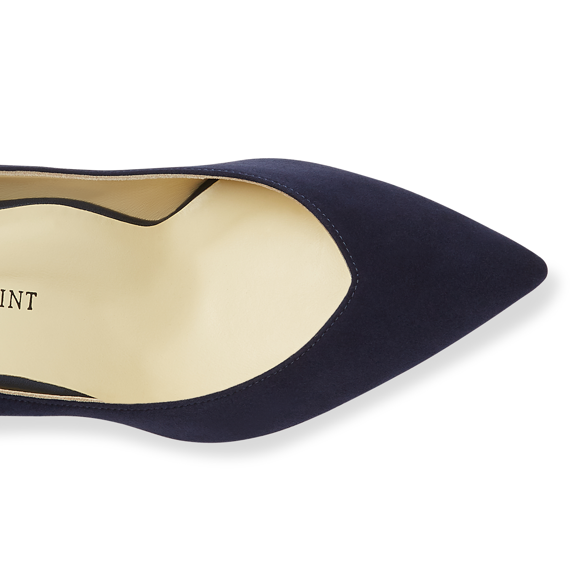 50mm Italian Made Pointed Toe Perfect Emma Pump in Navy Suede