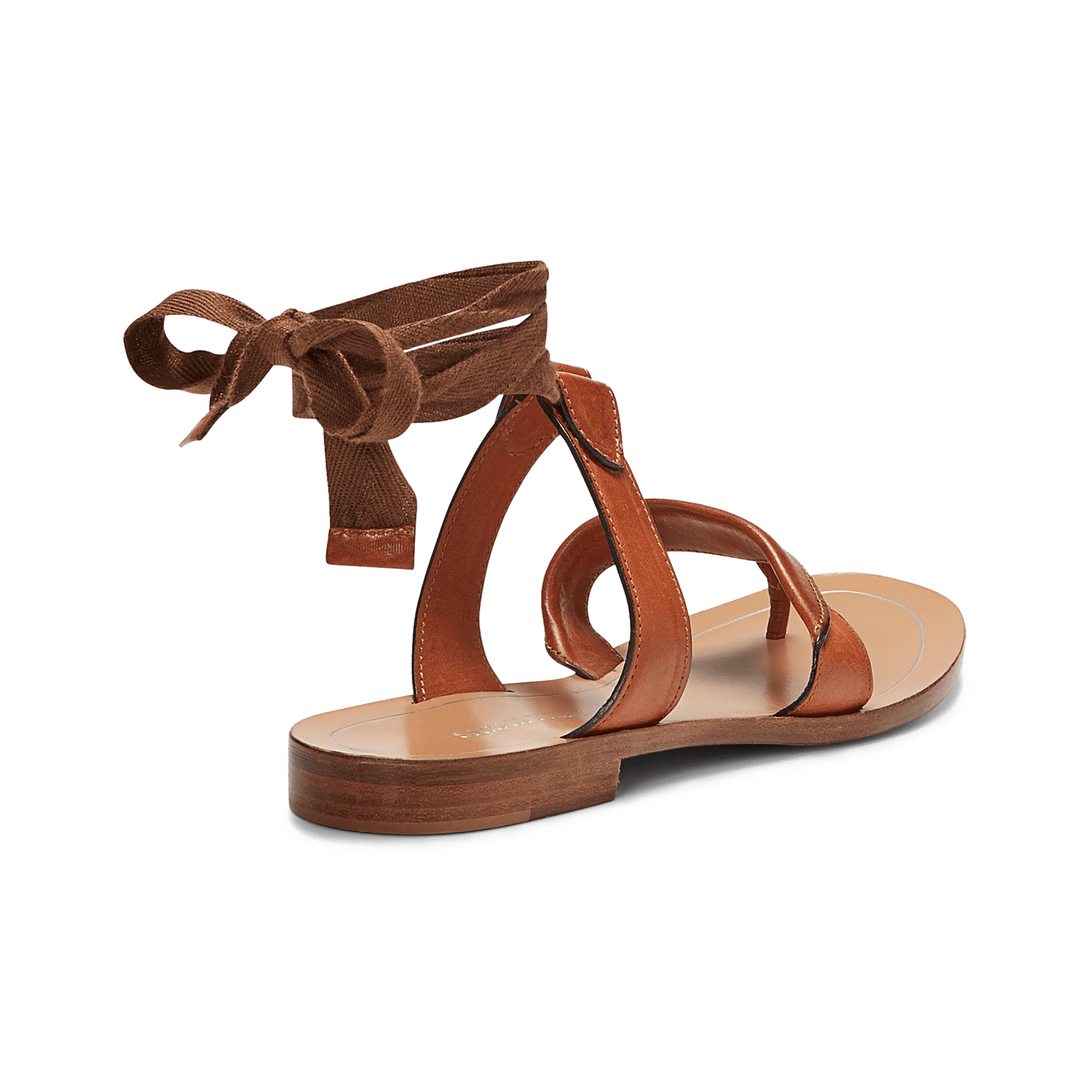 10mm Italian Made Flat Grear Sandal in Saddle Vachetta