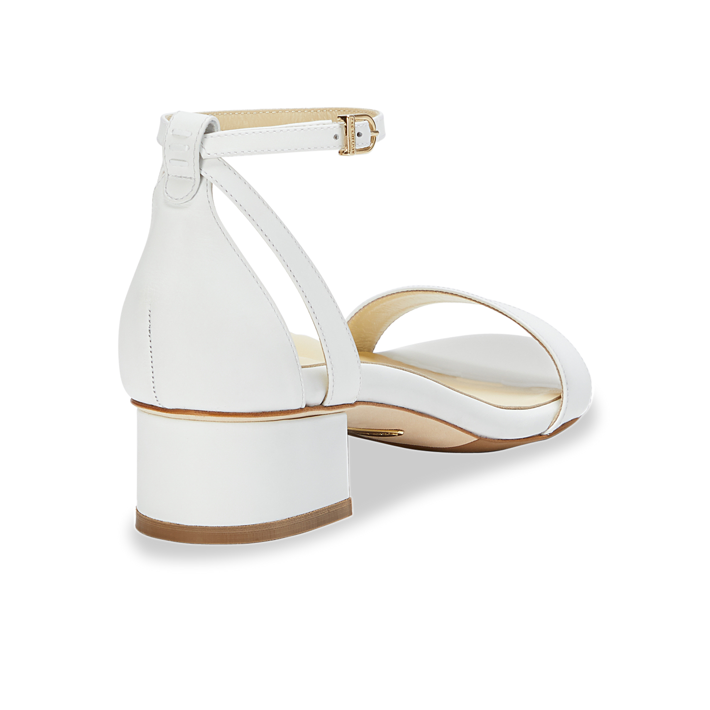 30mm Italian Made Perfect Block Sandal in White Calf