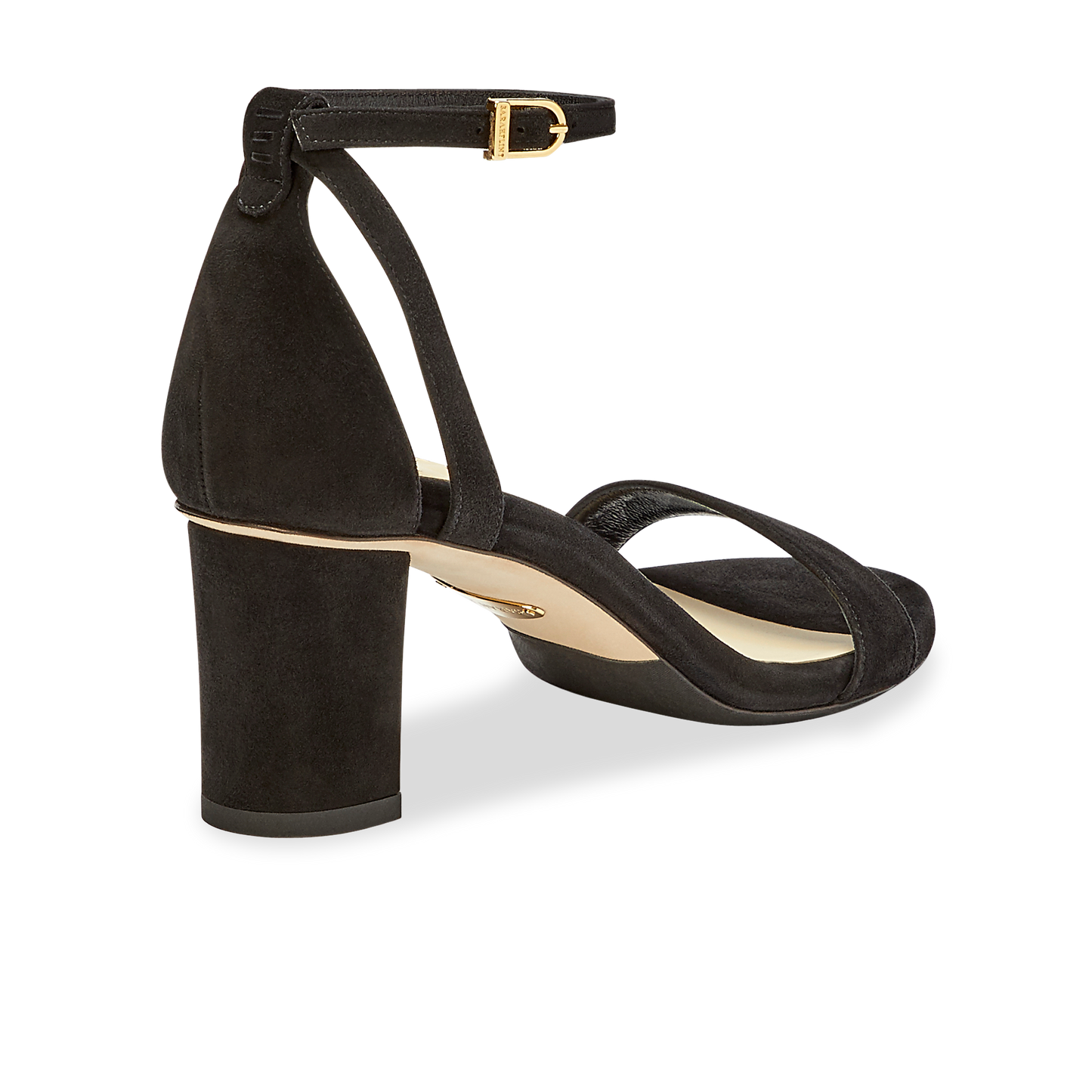 60mm Italian Made Perfect Block Sandal in Black Suede