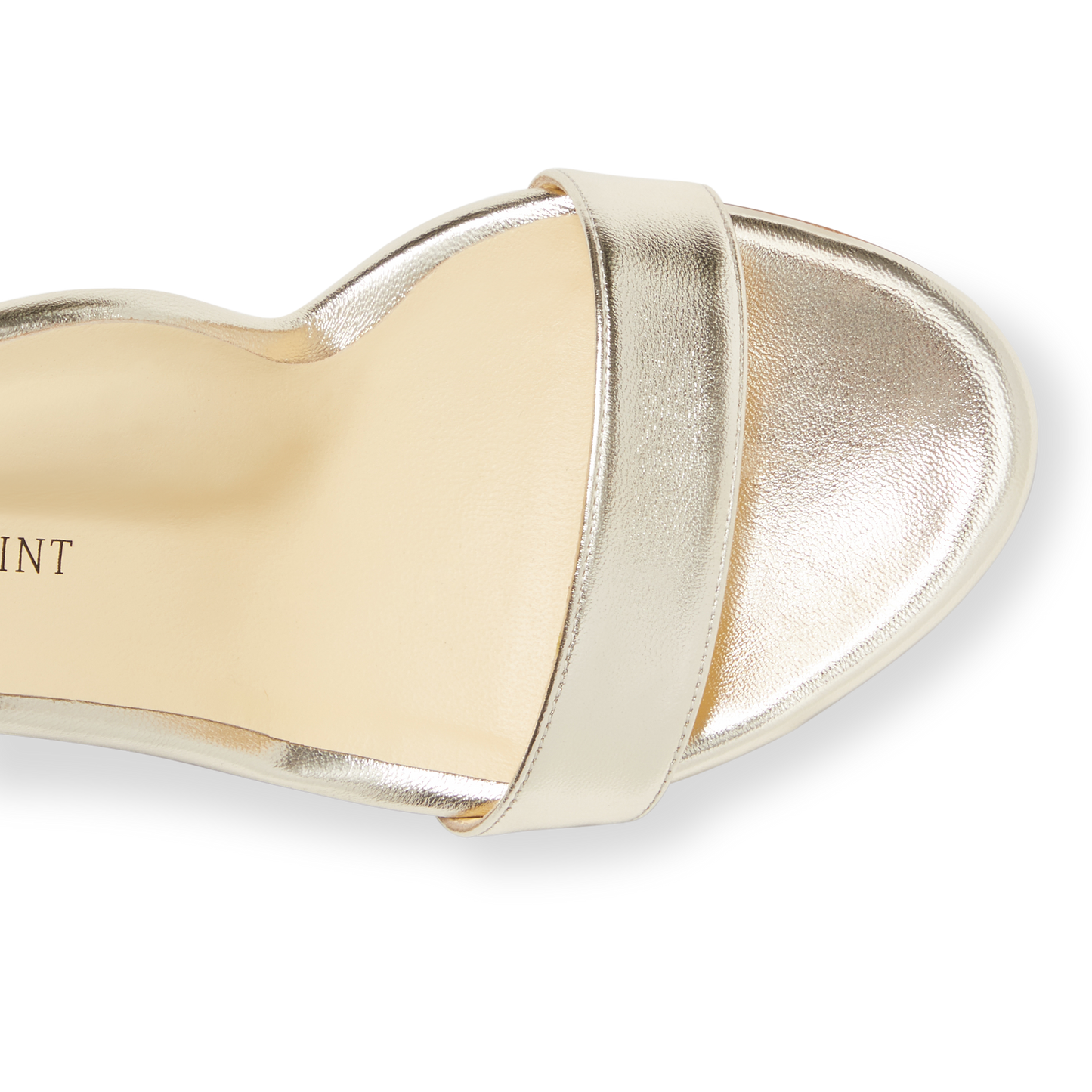 60mm Italian Made Perfect Block Sandal in Gold Nappa