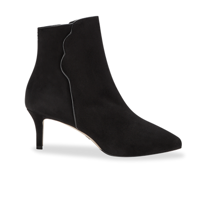 60mm Pointed Toe Perfect Dress Bootie Black Suede 