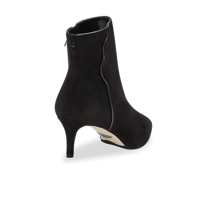 60mm Pointed Toe Perfect Dress Bootie Black Suede 