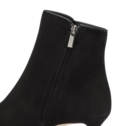 60mm Pointed Toe Perfect Dress Bootie Black Suede 