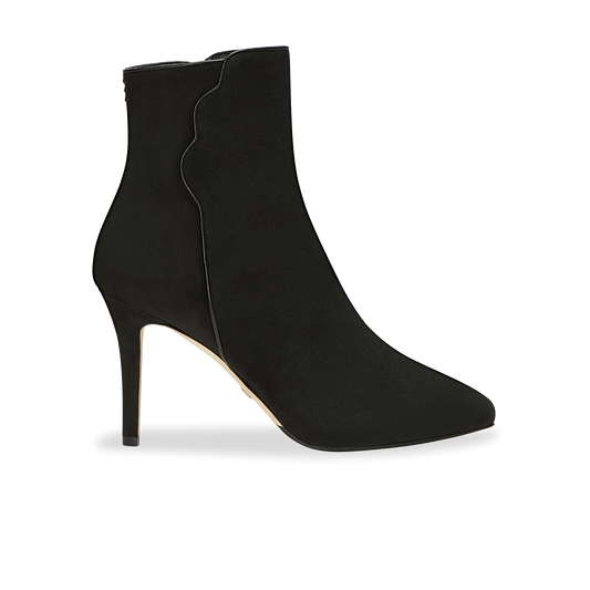 90mm Pointed Toe Perfect Dress Bootie Black Suede 