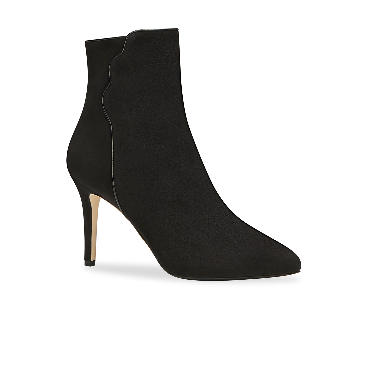 90mm Pointed Toe Perfect Dress Bootie Black Suede 