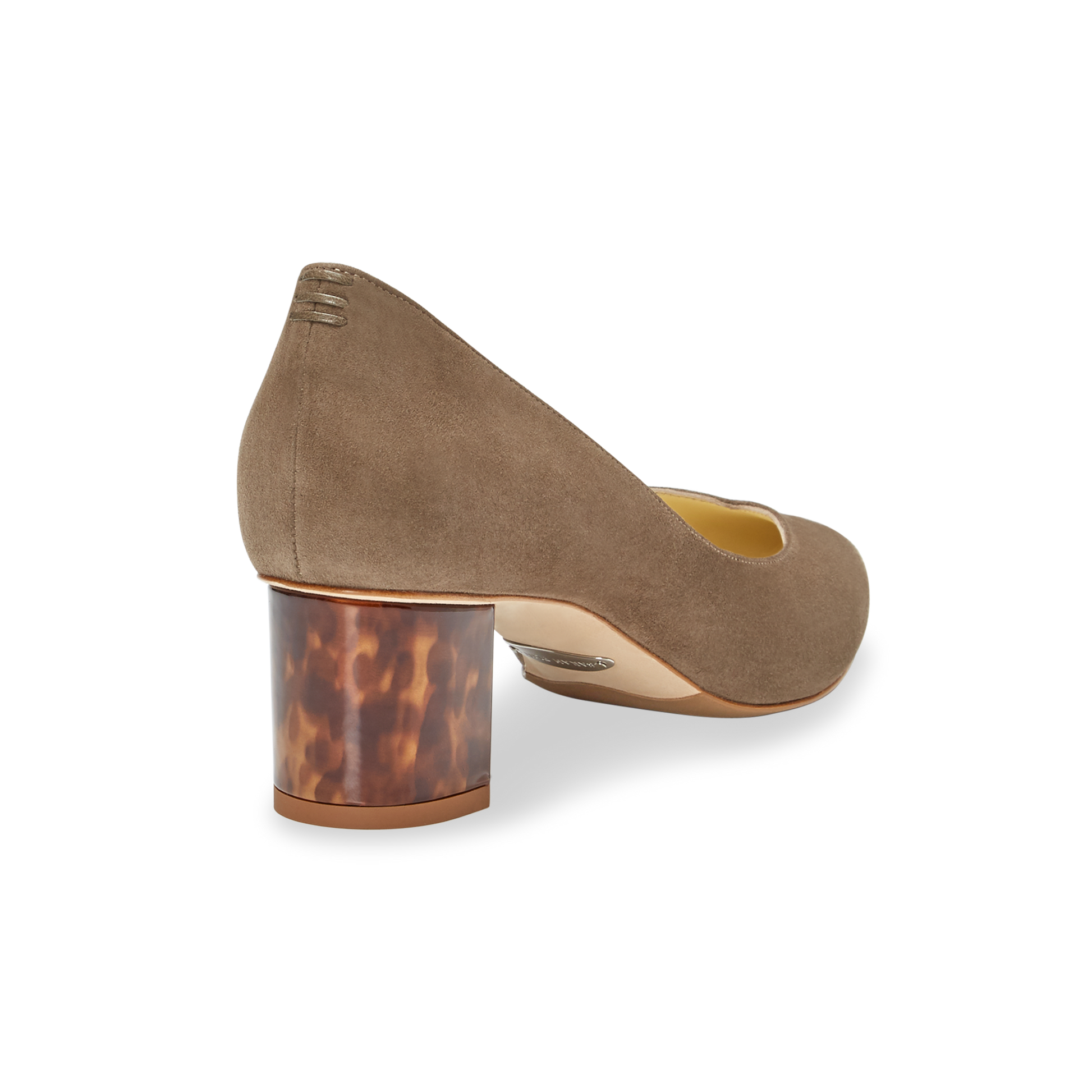 50mm Italian Made Pointed Toe Perfect Emma Pump in Taupe Suede