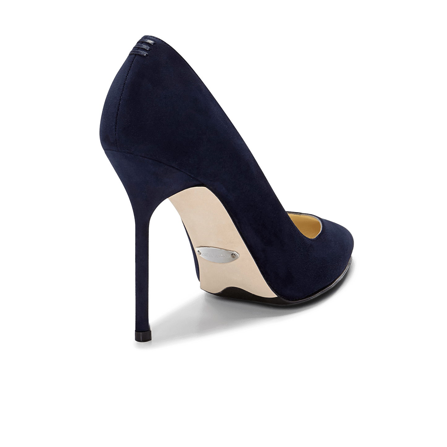 100m Italian Made Pointed Toe Pump in Navy Suede