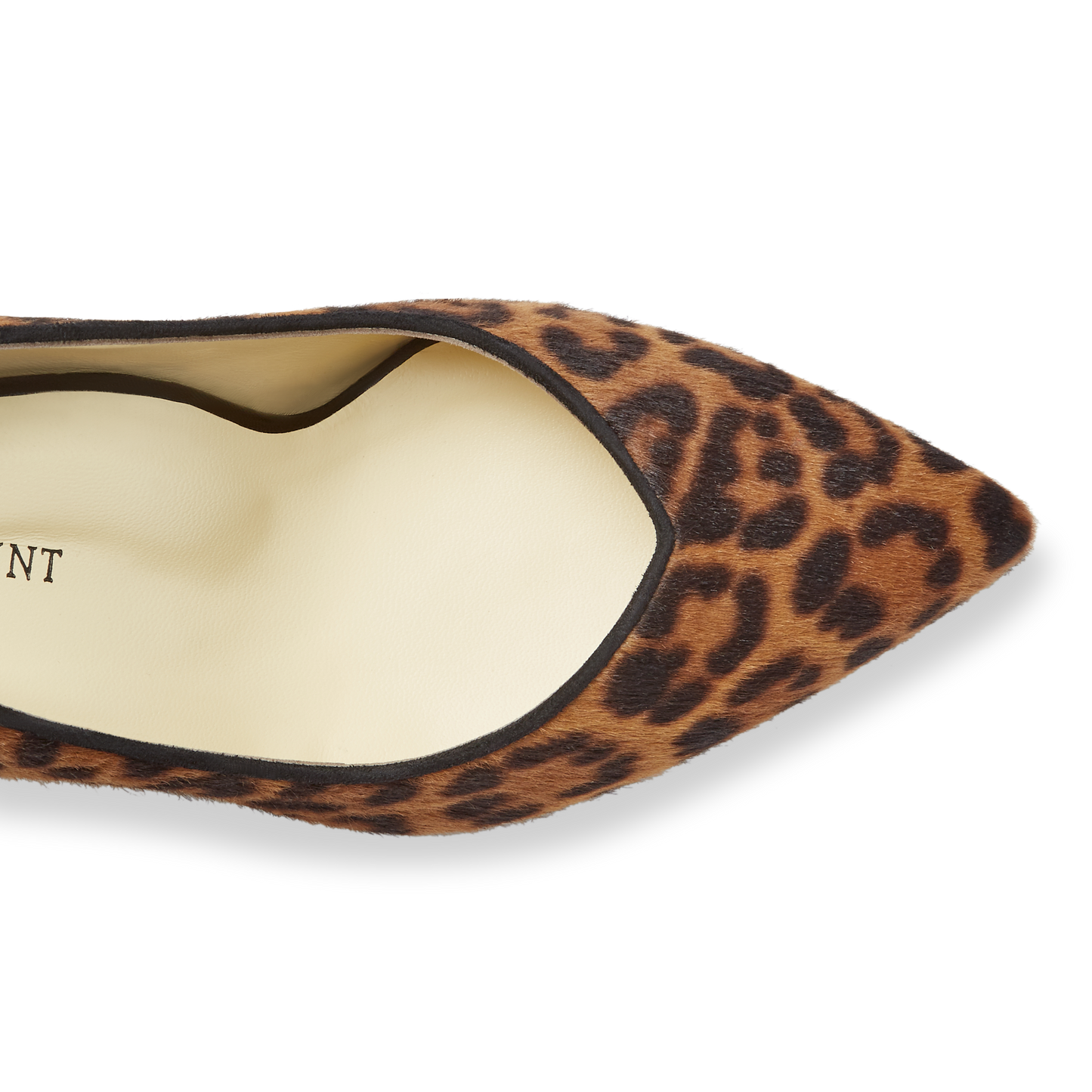 50mm Italian Made Perfect Pointed Toe Pump in Chocolate Leopard Hair Calf