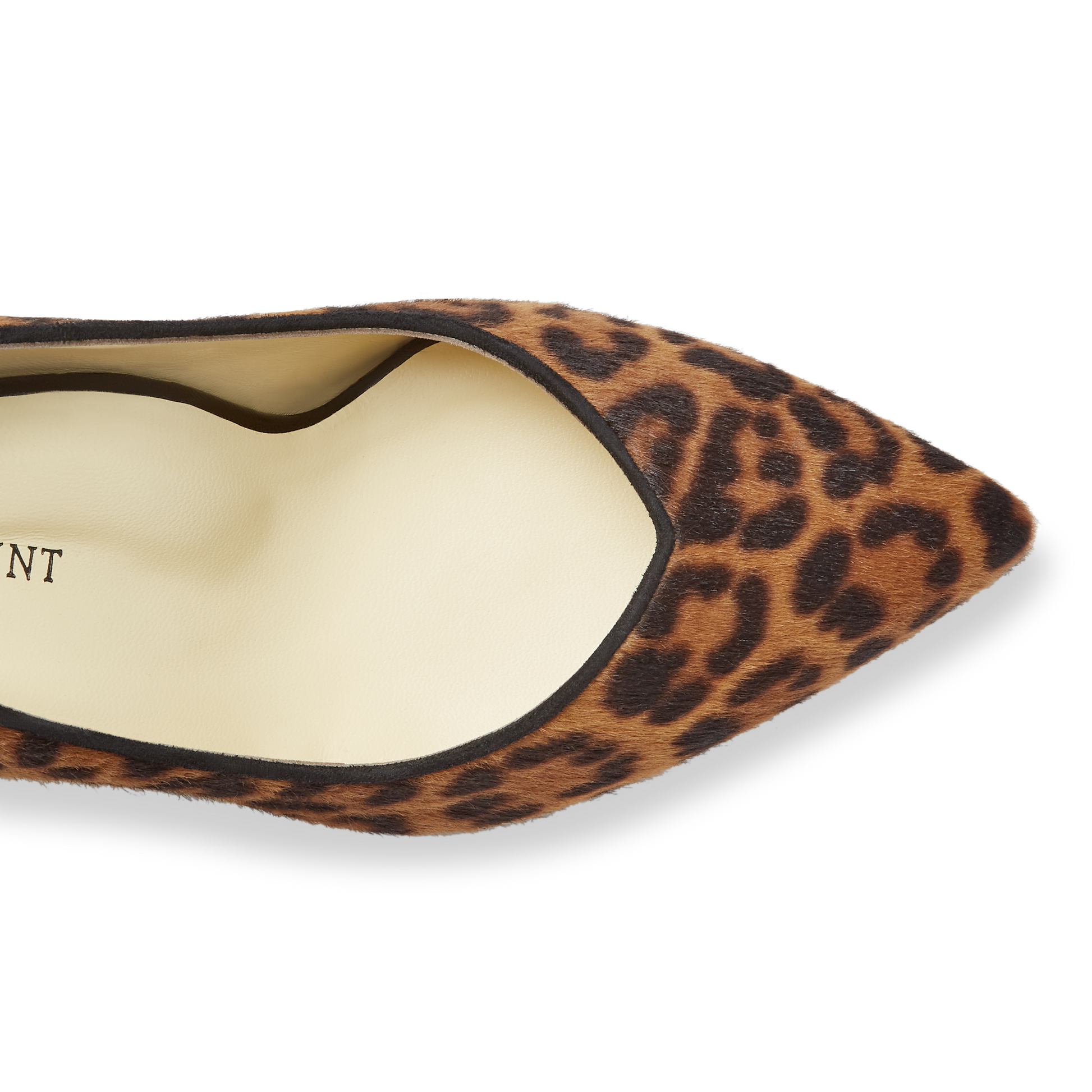 50mm Italian Made Perfect Pointed Toe Pump in Chocolate Leopard Hair Calf