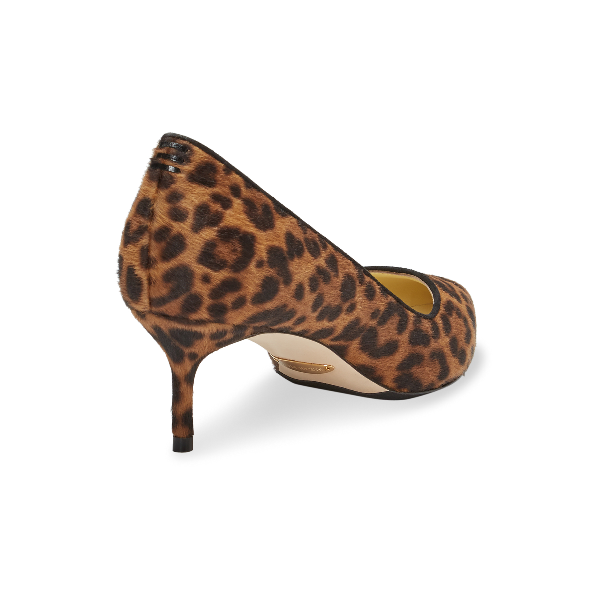 50mm Italian Made Perfect Pointed Toe Pump in Chocolate Leopard Hair Calf