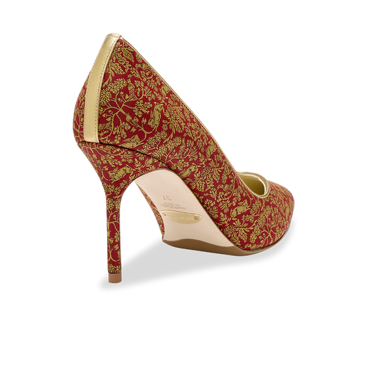 Perfect Pump 85 in Bright Red Rabbit Jacquard