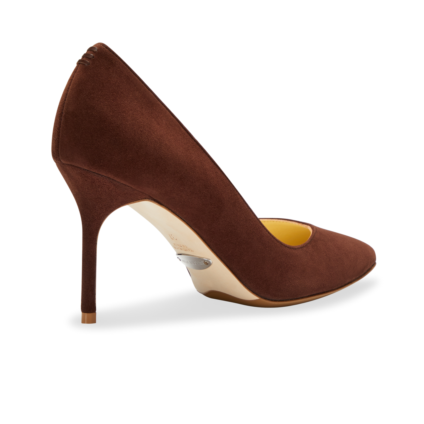 85mm Italian Made Pointed Toe Pump in Espresso Suede