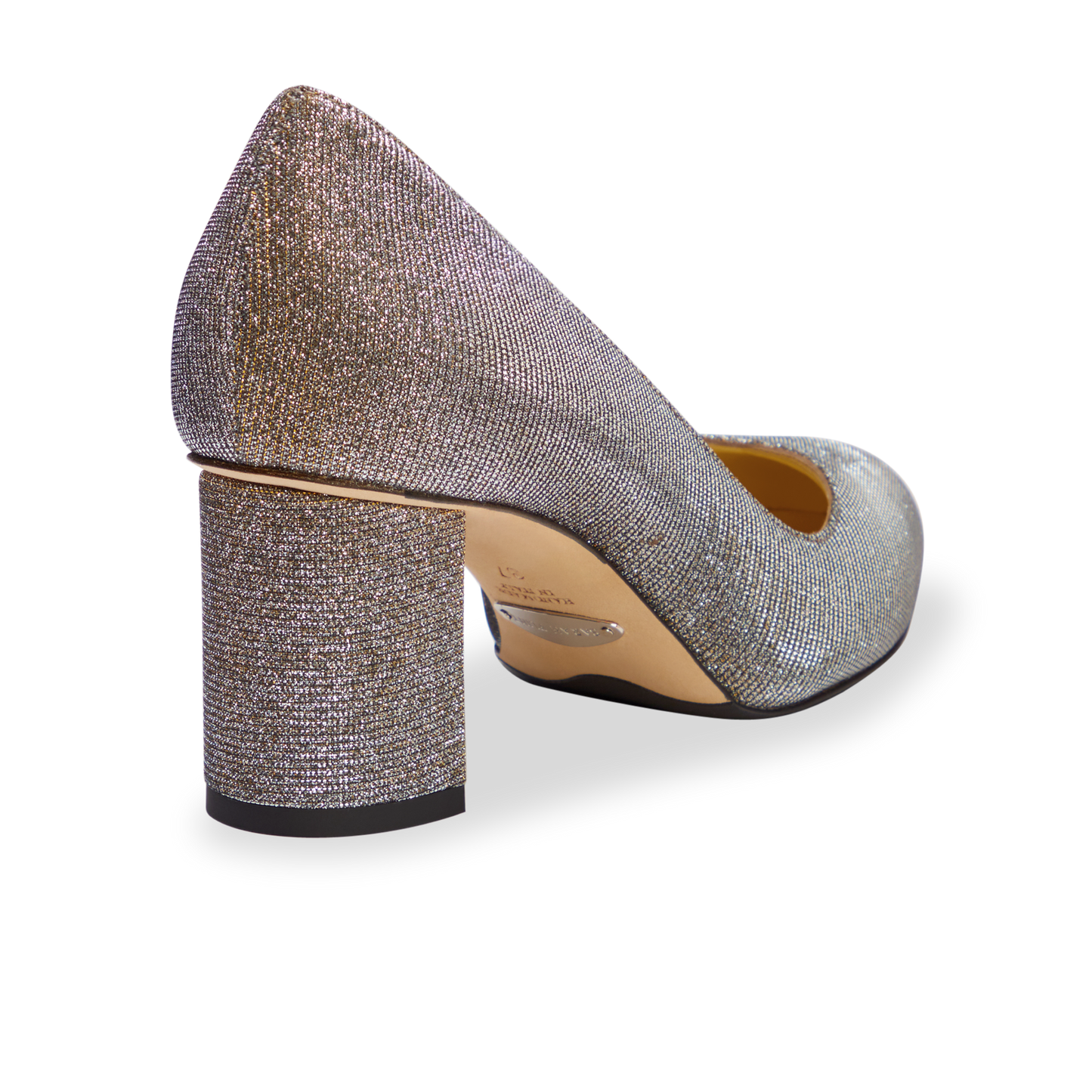 Perfect Round Toe Pump 70 in Gunmetal Lame