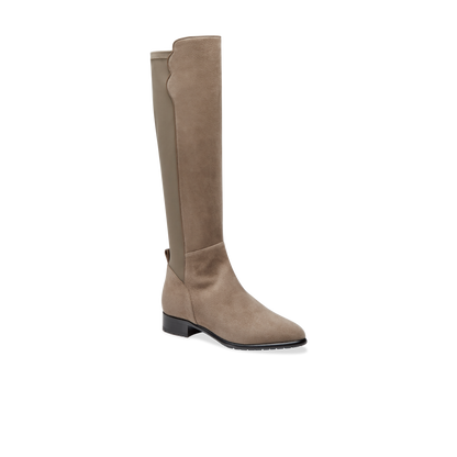 Perfect Stretch Boot in Taupe Suede
