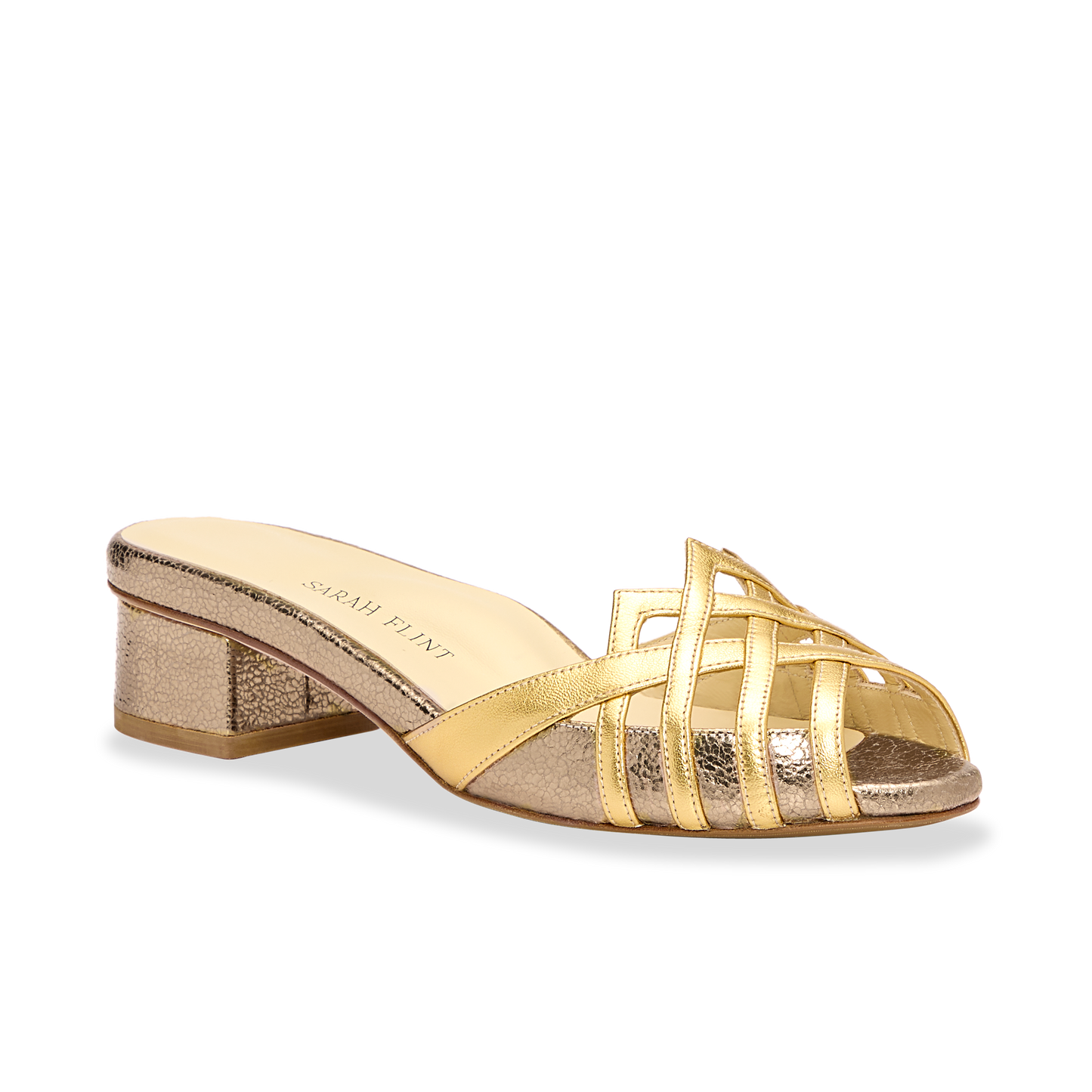 Perfect Terry 30 in Bright Gold Nappa & Crackle Metallic